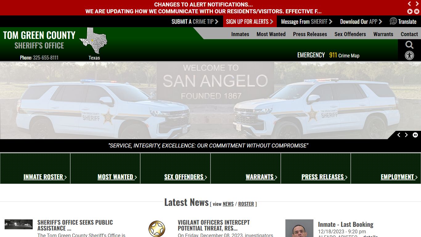 Inmate Roster (507) - Tom Green County Sheriff